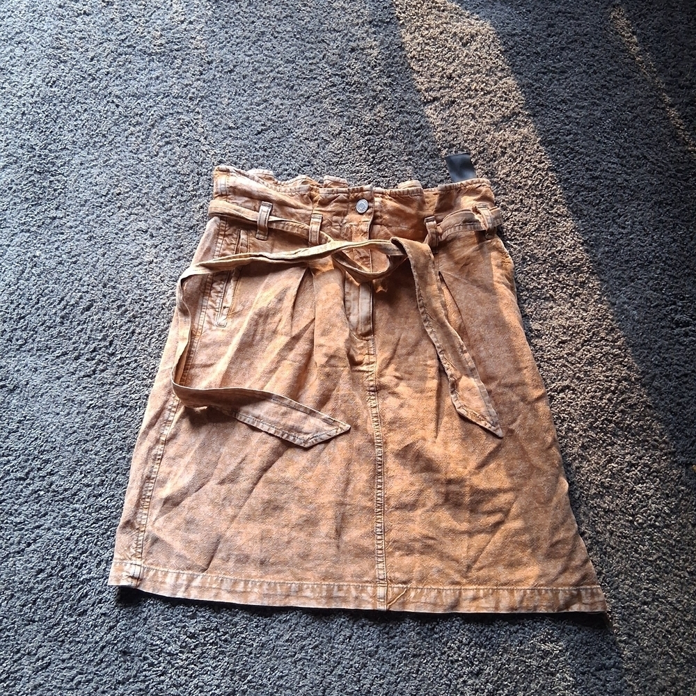 Anthropologie Brown Pencil Skirt with Belt